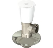 Вентиль угловой удлиненный RTP, латунь, никель, 1/2"х1/2", еврослот 44741