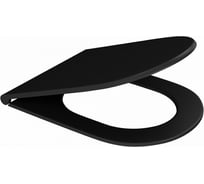 Сиденье для унитаза Teymi S40111 (совместимо T40111) быстросъемное, дюропласт, микролифт, чёрное матовое ЦБ-00270191