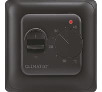 Терморегулятор для теплого пола с ручным управлением IQWATT CLIMATIQ BT черный 20618