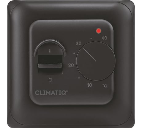 Терморегулятор для теплого пола с ручным управлением IQWATT CLIMATIQ BT черный 20618