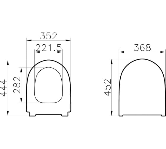 Тонкое сиденье для унитаза Vitra Sento, микролифт 130-003-009