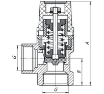 Клапан предохранительный не регулируемый (ВР 1/2"; 6 Bar) AQUALINK 2752