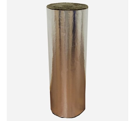 Базальтовый мат с фольгой BASFIBER 10000x1000x10 мм, 10 м2, огнеупорный 700 С EI 60 БИМ-ЫЕНТ 6 EI 60 БИМ-ВЕНТ 10 EI 60