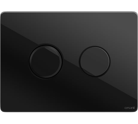 Пневматическая кнопка Cersanit ACCENTO для AQUA 50 стекло, черный P-BU-ACN-CIR-PN/Bl/Gl