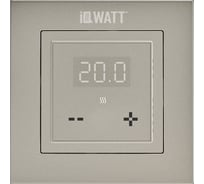 Терморегулятор для теплого пола с сенсорными кнопками IQWATT не программируемый IQ THERMOSTAT D шампань 400425