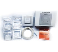 Терморегулятор для теплого пола IQWATT с Wi-Fi программируемый IQ THERMOSTAT D Wi-Fi, серебристый металлик 400428