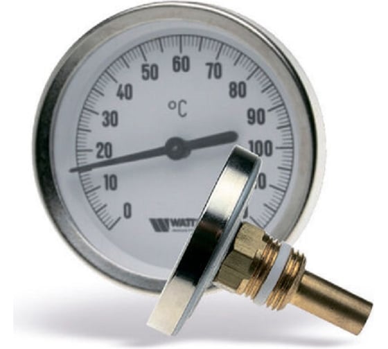 Термометр биметаллический Watts PT30507021 F+R801 SD TAS 63mm 0-120C, гильза 50мм с уплотнением на штоке ст. 10005802 1