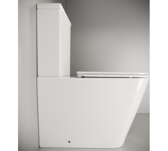 Бачок для унитаза Ceramicanova CUBIC Rimless, двойной смыв 3/6 арматура R&T CN1803-T