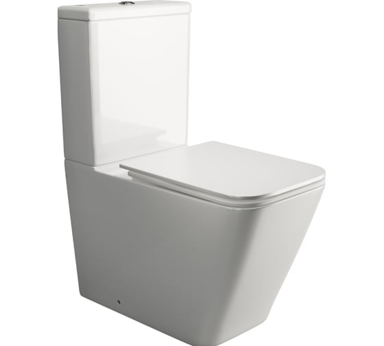 Бачок для унитаза Ceramicanova CUBIC Rimless, двойной смыв 3/6 арматура R&T CN1803-T