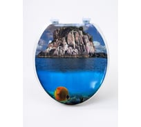 Сиденье мягкое для унитаза VIRPLAST Подводный мир 20985593