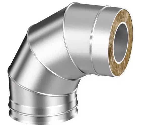 Колено сэндвича МЕТАЛЛИК И КО 90 градусов, 210x150 мм, AISI 430 0.50 AISI 430 0.80 (КОНДЕНСАТ) О0000070929 1