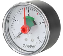 Манометр аксиальный с указателем предела Gappo 1/4" x 4 бара (уп. из 10 шт.) G1471.4