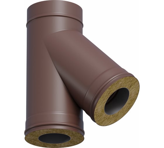 Тройник сэндвича-И Металлик и Ко 135x210x150, Оц 0.50, AISI 430 0.80, конденсат, RAL 8017, п о О0000148210