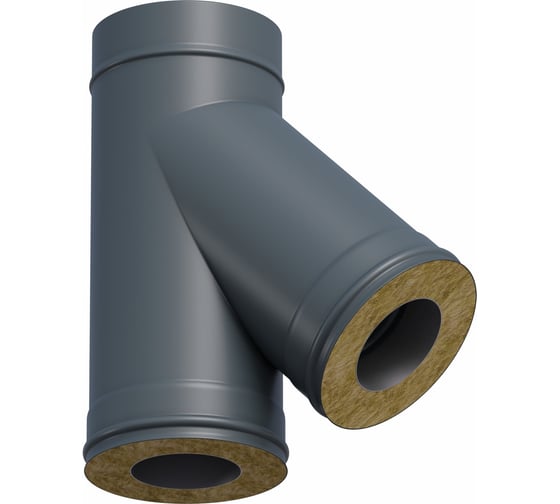 Тройник сэндвича-И Металлик и Ко 135x200x115, Оц 0.50, AISI 430 0.80, конденсат, RAL 7024, п о О0000148208 1