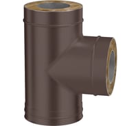 Тройник сэндвича-И Металлик и Ко 90x200x115, Оц 0.50, AISI 430 0.80, конденсат, RAL 8017, п о О0000075854