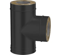 Тройник сэндвича-И Металлик и Ко 90x200x115, Оц 0.50, AISI 430 0.80, конденсат, RAL 9005, терм. о О0000096910