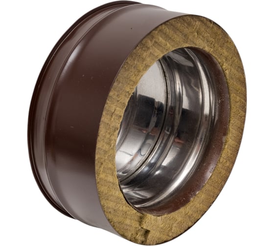 Заглушка тройника сэндвича Металлик и Ко с к о 210x150; Оц 0.50 AISI 430 0.50 (конденсат) (RAL 8017) п о О0000075712