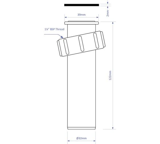 Вставка пластиковая McAlpine ф1 1/4х32-32мм AS7N-124