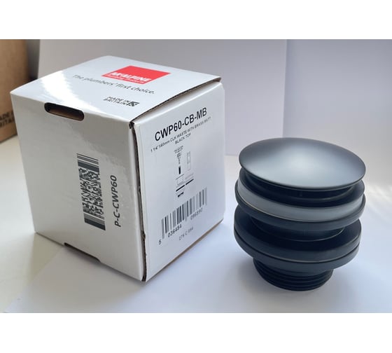 Выпуск тип кнопка McAlpine ф32-60мм, цвет матовый черный CWP60-CB-MB