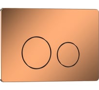 Клавиша смыва IBERICA BLANCA INOX-O 246x165 мм, розовое золото, глянцевый, нержавеющая сталь, IB.B081.007.001