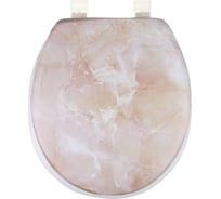 Сиденье для унитаза VETTA ПВХ, поролон, 39x36см, мрамор беж 027-006