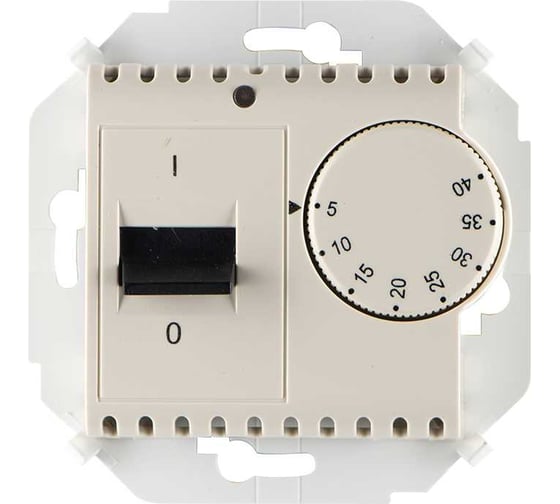 Регулятор для тёплого пола с зондом Simon 16 А., 3600 Вт, 5-40 градусов, IP 20, слоновая кость 1 1591775-031