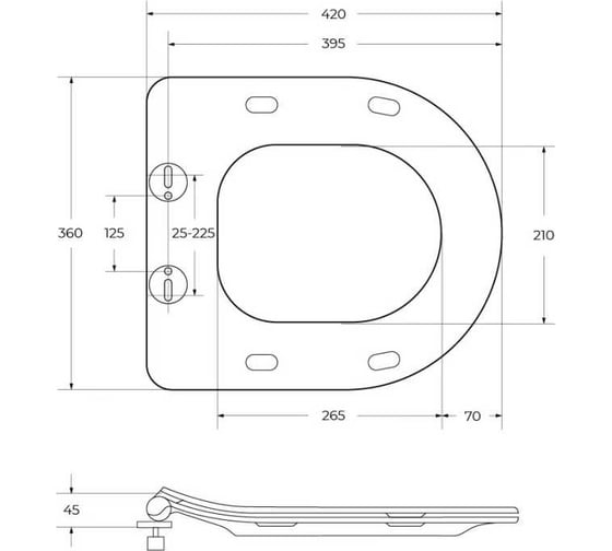 Сиденье BelBagno дюропласт, soft close, металлическое крепление BB051-2SC