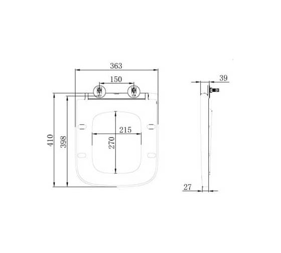 Сиденье BelBagno дюропласт, soft close, металлическое крепление BB8604-1SC