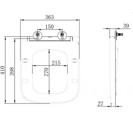 Сиденье BelBagno дюропласт, soft close, металлическое крепление BB8604SC
