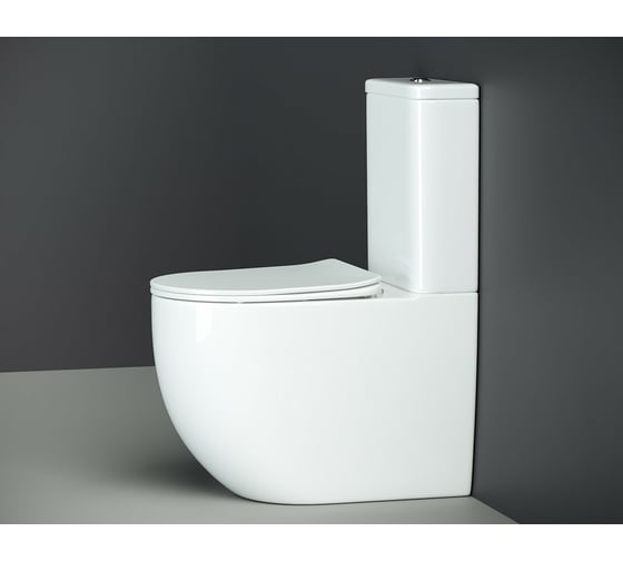 Бачок для унитаза Ceramicanova MIA Rimless, двойной смыв, 3/6 арматура R&T CN1801-T