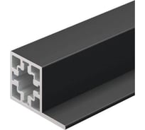 Профиль CEZARES Cadro 18х18мм, с бортиком, 12.5мм, под ДСП 16 мм, L=3000, отделка черная 82912.0170