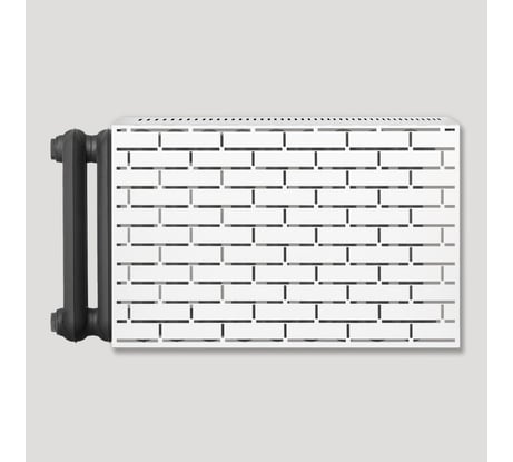 Экран на чугунный радиатор ООО СКП Лофт 80 см, 8 секций, белый ЭРЧ-022Б