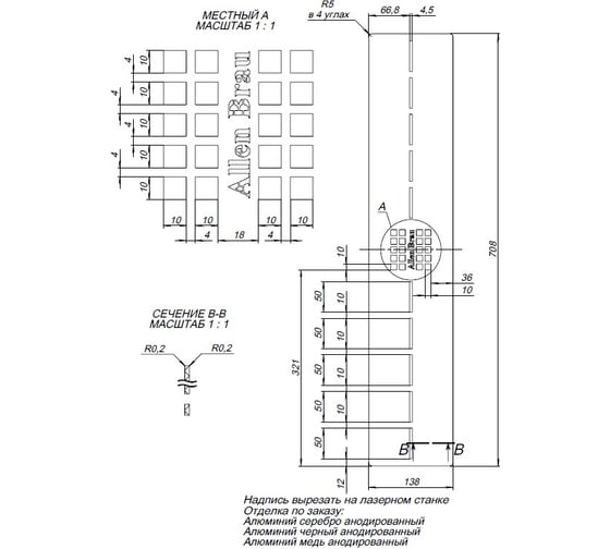 Накладка сифона ALLEN BRAU Infinity для поддона 120x90, цвет нержавеющая сталь 8.210N4-SS 00325527