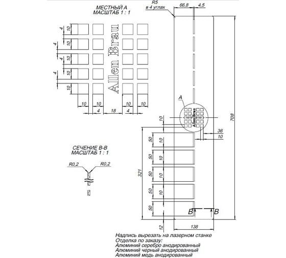 Накладка сифона ALLEN BRAU Infinity для поддона 90x90, цвет нержавеющая сталь 8.210N2-SS 00325525