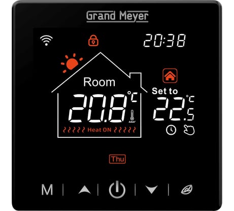 Терморегулятор Grand Meyer Wi-Fi черный SN-20
