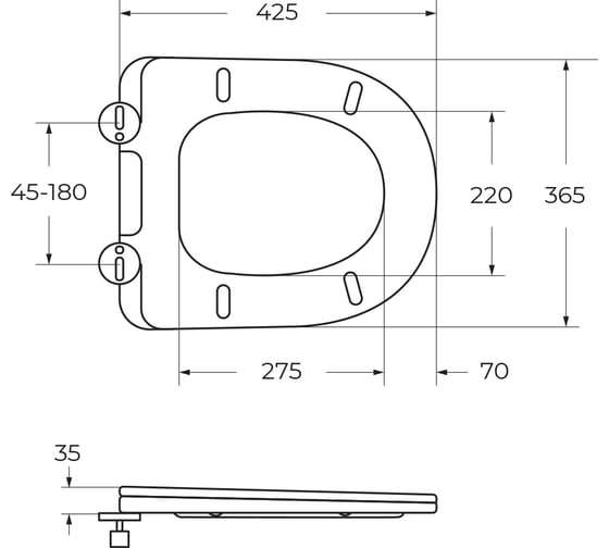 Сиденье BelBagno COLORATO дюропласт, soft close, металлическое крепление, серое матовое BB062SC-GR