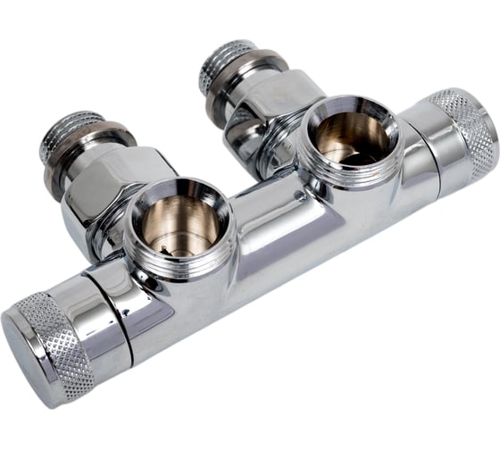 Угловой узел SR Rubinetterie Tondera 50 мм, запорный 1/2"х3/4" Е, хром 0699-1500C0E0 1