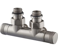 Угловой узел SR Rubinetterie Tondera 50 мм, запорный 1/2"х3/4" Е, матовый никель 0699-1500NSE0