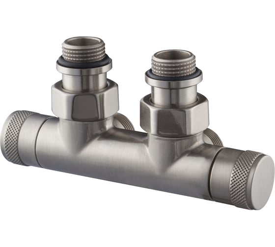 Угловой узел SR Rubinetterie Tondera 50 мм, запорный 1/2"х3/4" Е, матовый никель 0699-1500NSE0