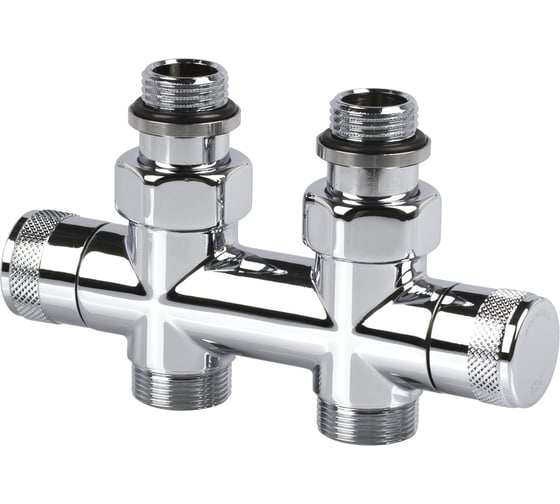 Прямой узел SR Rubinetterie Tondera 50 мм, запорный 1/2"х3/4" Е, хром 0692-1500C0E0