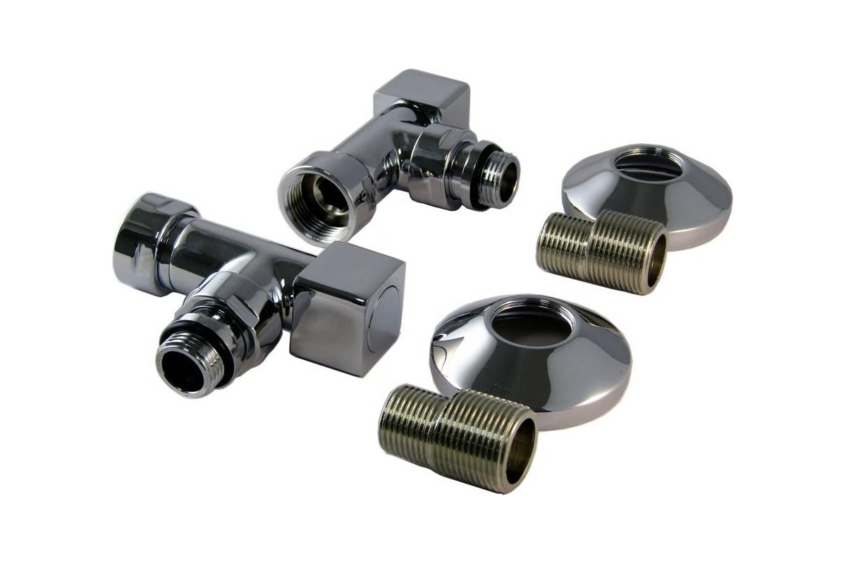 Угловой кран-вентиль SMT ручка квадрат, хром, 3/4х1/2 г/ш, Комплект 2 ...?