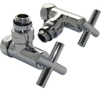 Угловой кран-вентиль SMT ручка крест, хром, 3/4х1/2г/ш, 2 шт 8200-1SCH0405/2