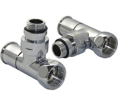 Угловой кран-вентиль SG, ручка колпак, хром, 3/4х1/2 г/ш, 2 шт 8202SCH0405/2