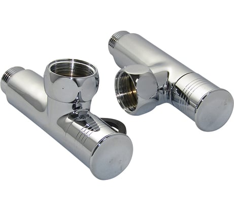 Угловой кран-вентиль SG, ручка колпак, хром, 3/4х1/2 г/ш, 2 шт 8841SCH0405/2