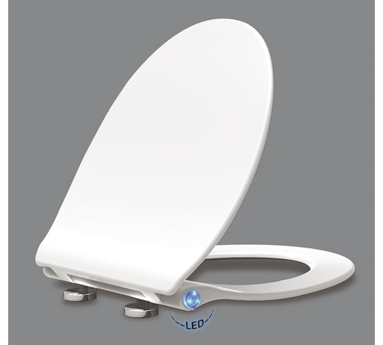 Сиденье BelBagno с LED подсветкой, дюропласт, soft close, металлическое крепление BB216QSC