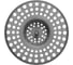 Ситечко для раковины, мойки СУПРИМПЛАСТ серое 1SDRM66_12H 2