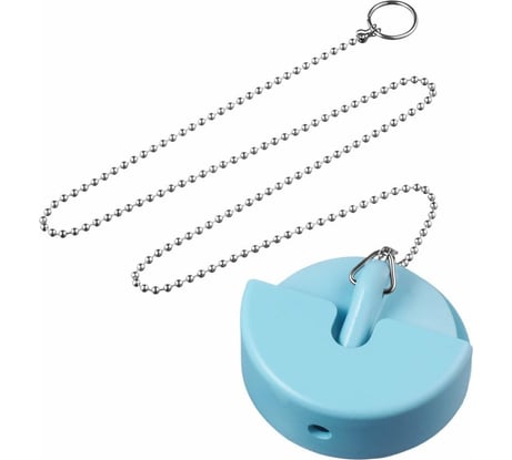 Набор: голубой держатель для пробки, пробка с латунной цепочкой СУПРИМПЛАСТ 50 см 1NDVR4524_04_02Z50H