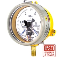 Манометр электроконтактный взрывозащищенный Физтех ДМ2005ф Сг 1Exd исп V 0-10 МПа кт.1,5 d.160 IP54 M20_1,5 РШ 4687205623041