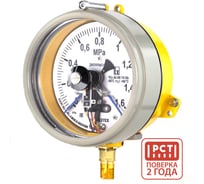 Манометр электроконтактный взрывозащищенный Физтех ДМ2005ф Сг 1Exd исп V 0-1,6 МПа кт.1,5 d.160 IP54 M20_1,5 РШ 4687205623034