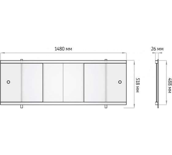 Экран под ванну Alavann Оптима Decor 150 ирис ALV0529025
